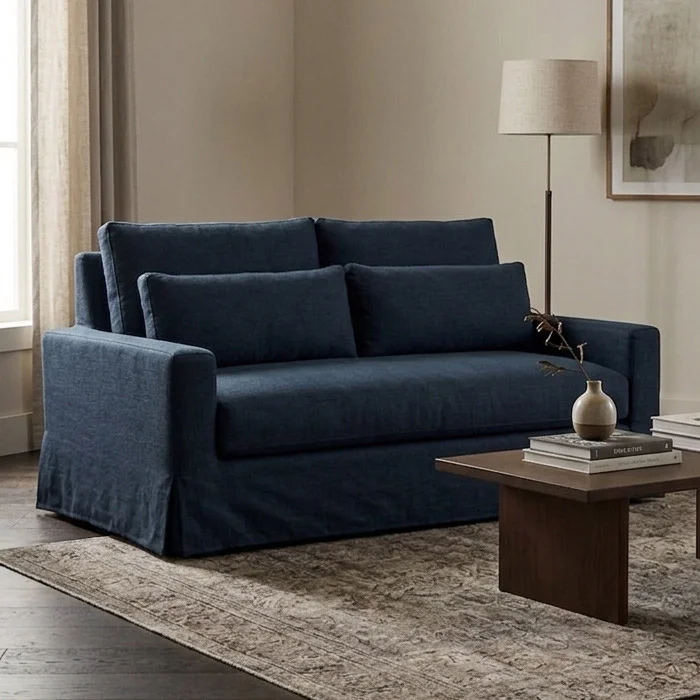 York High Back Slipcover Sofa 