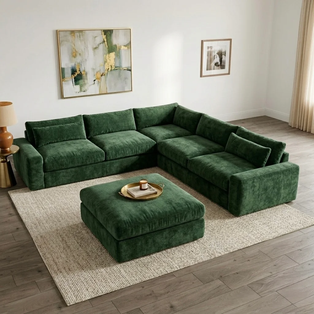 Amiri Sectional forest green