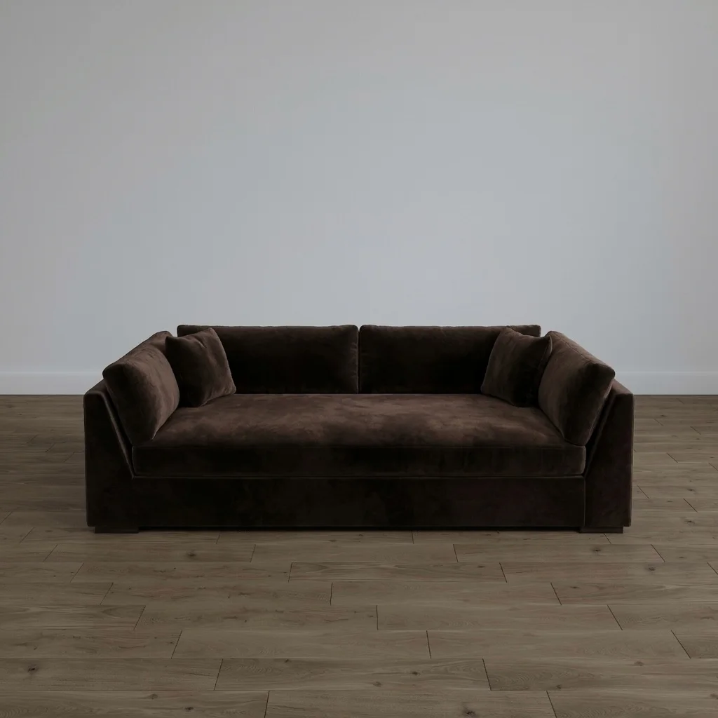Together Sofa dark walnut velvet — view 2